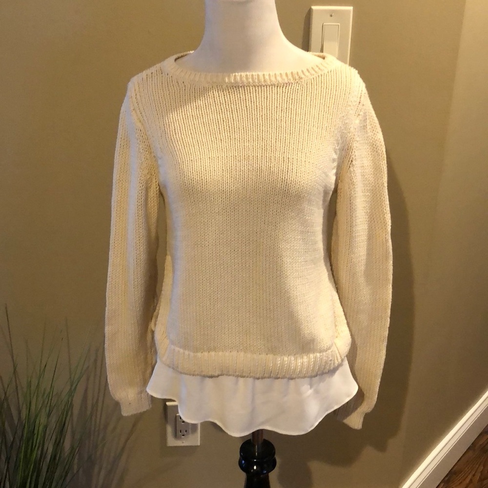 LOFT. Cream colored knit sweater